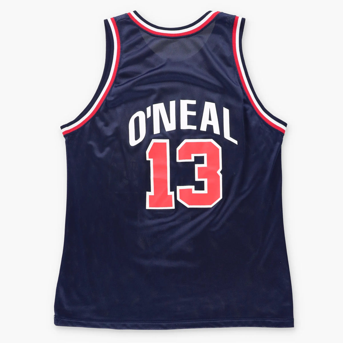 Vintage CHAMPION Navy Blue "USA Basketball" #13 O'Neal Olympic Jersey USA Made (XL TALL)