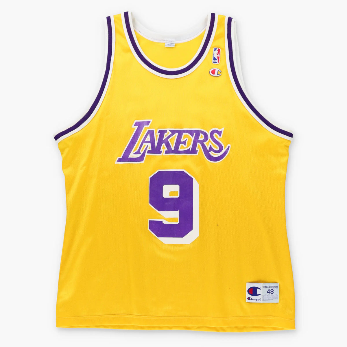 Vintage 90s CHAMPION Lakers NBA Nick Van Exel #9 Basketball Jersey (L TALL)