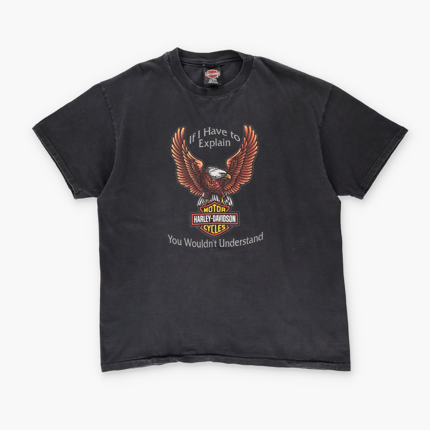 1996 Vintage HARLEY DAVIDSON 'If I Have To Explain' Chicago Motorcycle Tee (XL)