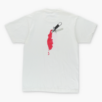 Vintage 'Mystery!' TV Promo Edward Gorey Knife Backstab Single Stitch T-Shirt (L)