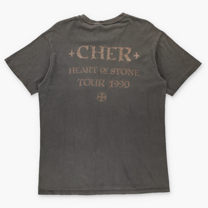 Vintage Cher 'Heart Of Stone' Tour 1990 USA Made Double Sided HANES T-Shirt (L)