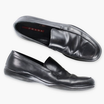 PRADA Sport Slip On Black Leather Loafers (Men's 9.5) - Vintage Sole Melbourne