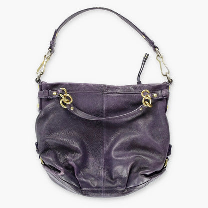 COACH Vintage Pebbled Leather 'Brooke' 14142 Hobo Purple & Gold Bag Vintage Sole Melbourne