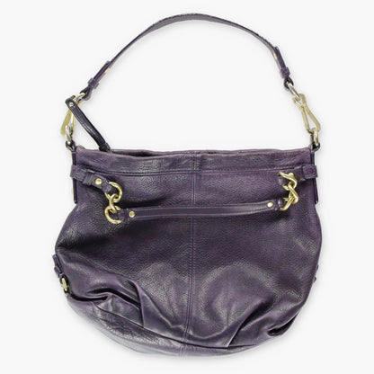 COACH Vintage Pebbled Leather 'Brooke' 14142 Hobo Purple & Gold Bag Vintage Sole Melbourne