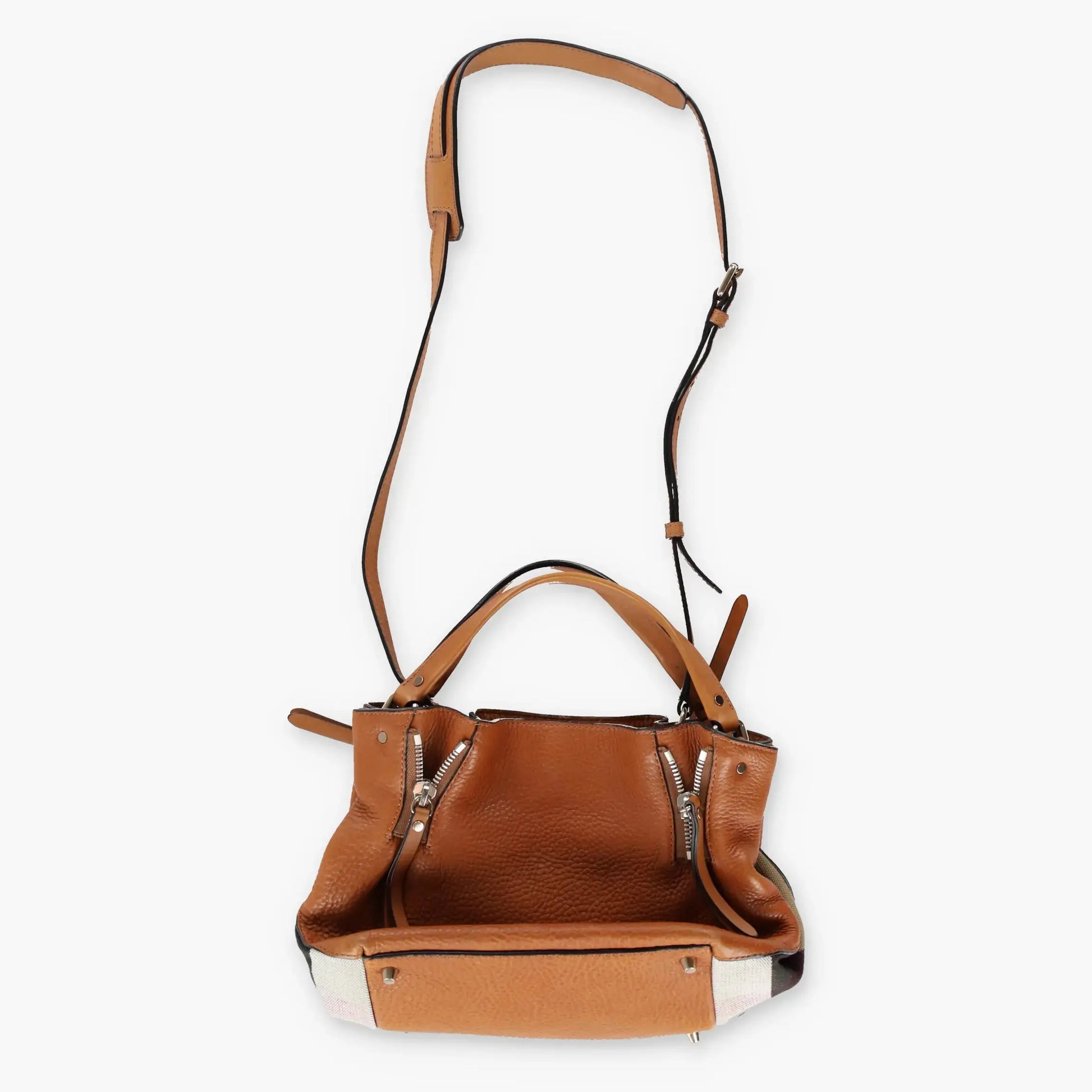 Vintage BURBERRY Leather & House Check Canvas Maidstone Peek Bag Bag Vintage Sole Melbourne