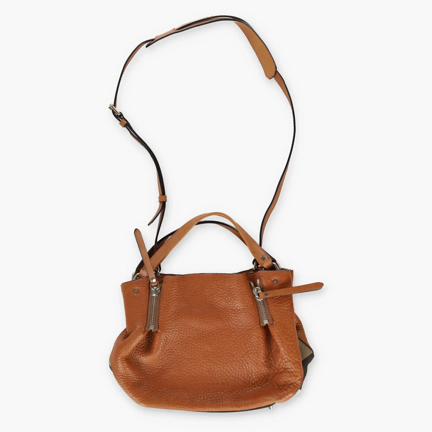 Vintage BURBERRY Leather & House Check Canvas Maidstone Peek Bag Bag Vintage Sole Melbourne