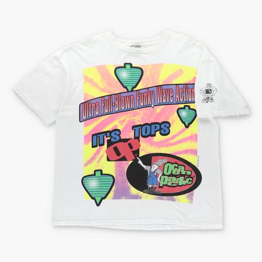 1993 OCEAN PACIFIC 'Funky Wave Action' Fluro Vintage Single Stitch Surf T-Shirt (XL-XXL) Vintage Sole Melbourne
