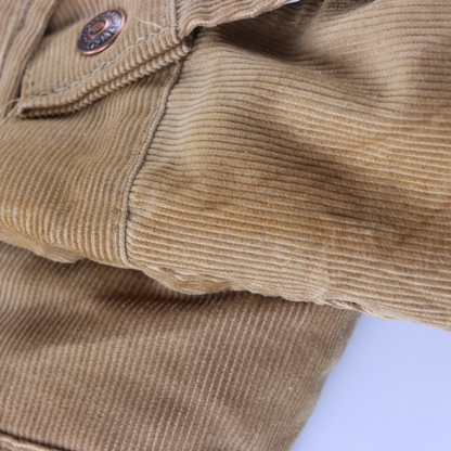 LEVI'S 80s Corduroy Sherpa Lined Tan Brown USA Made Jacket (M)