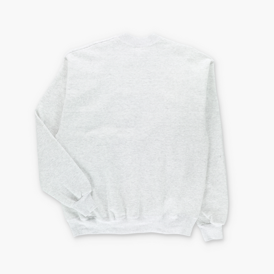Domino's Pizza "Crunchy Thin Crust Pizza" HANES Heather Grey Sweatshirt (XL)