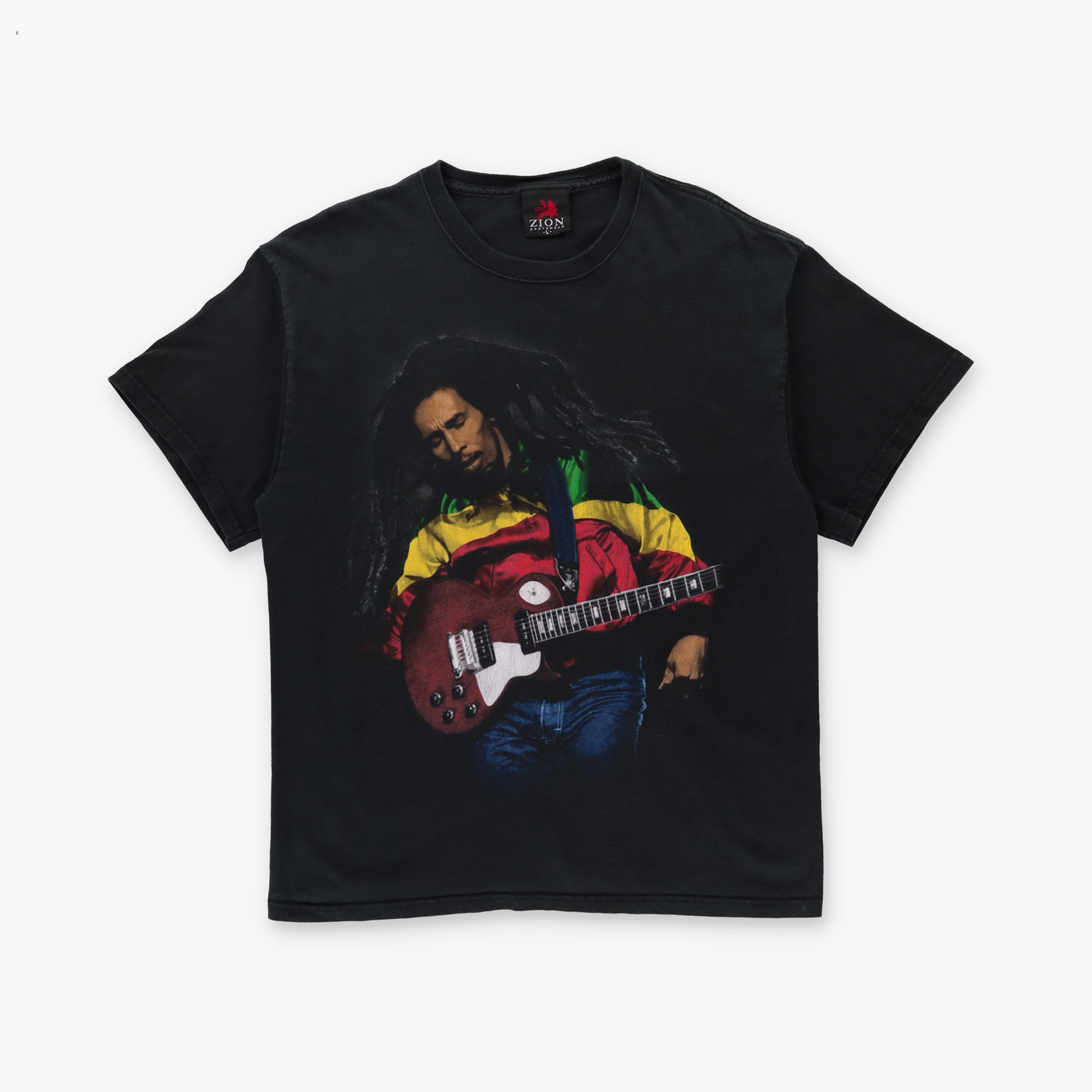 Bob Marley ZION ROOTSWEAR Reggae Black T-Shirt (M-L)