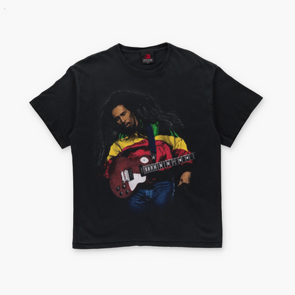 Bob Marley ZION ROOTSWEAR Reggae Black T-Shirt (M-L)