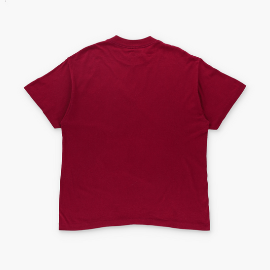 Washington Redskins 90's NFL Super Bowl USA Made Single Stitch Red TRENCH T-Shirt (M-L)