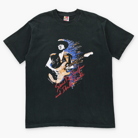 Vintage 1990 Stevie Ray Vaughan 'In Step' Tour Single Stitch Black T-Shirt USA Made (L-XL)