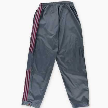 ADIDAS Embroidered Logo 3 Stripe Grey & Burgundy Track Pants (XL) - Vintage Sole Melbourne