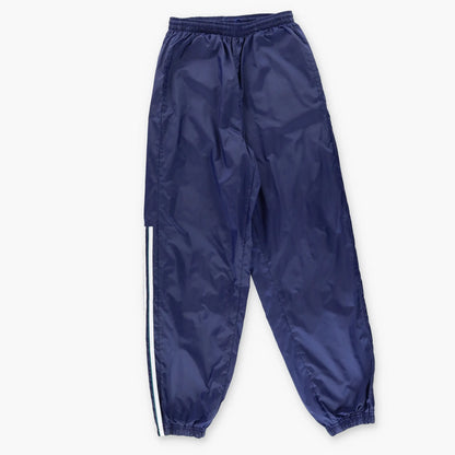 ADIDAS 3 Stripe Embroidered Logo Cuffed Navy Track Pants (S-M) - Vintage Sole Melbourne