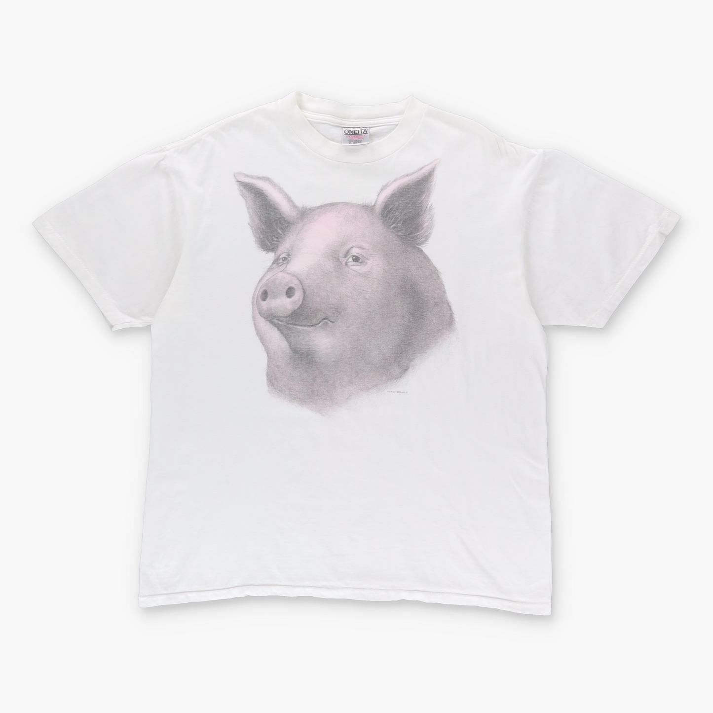 Vintage 90's Studio Q 'Homer' Pig Illustration Single Stitch T-Shirt (XL) Vintage Sole Melbourne