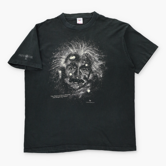 Vintage 1993 Albert Einstein Glow In The Dark Galaxy Single Stitch Tee USA Made (XL) Vintage Sole Melbourne