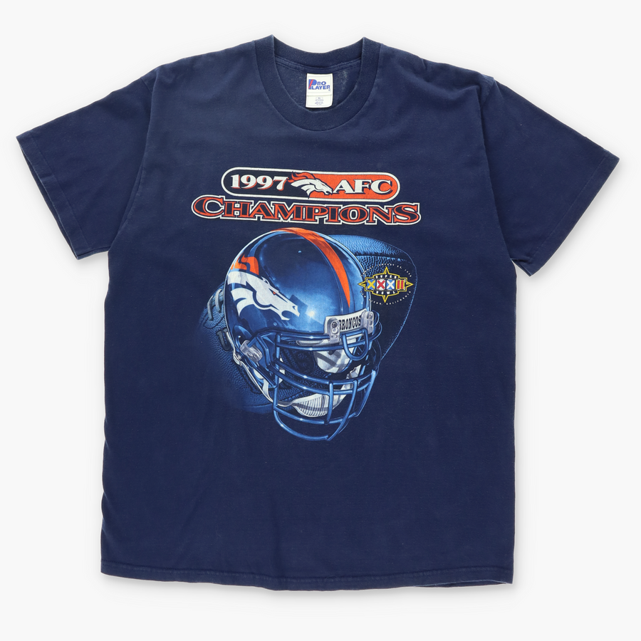 NFL Denver Broncos 1997 Super Bowl AFC Champions T-Shirt USA Made (XL)