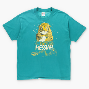 Vintage Jesus Messiah 1988 Isaiah 53 11:6 T-Shirt USA Made (L-XL)