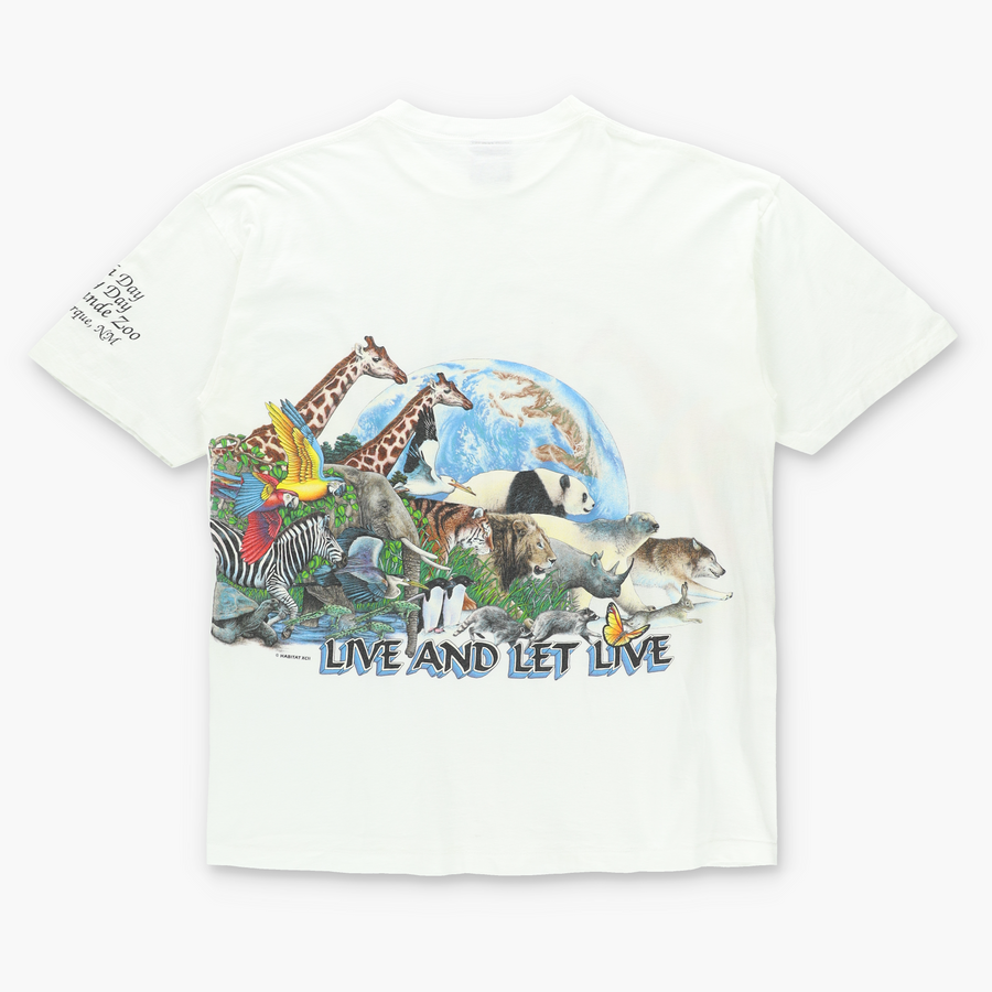 HABITAT 1992 "Live and Let Live" Safari Animals T-Shirt USA Made (L-XL)