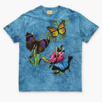 THE MOUNTAIN Butterflies 2001 Blue Tie Dye T-Shirt (XL)
