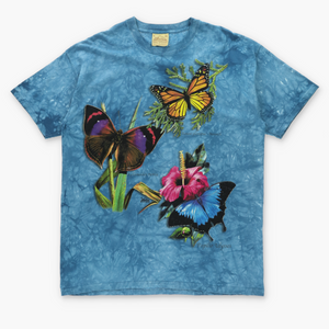 THE MOUNTAIN Butterflies 2001 Blue Tie Dye T-Shirt (XL)