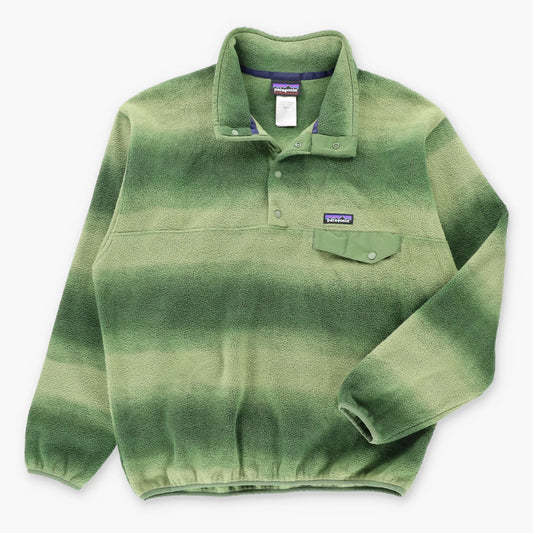 Vintage PATAGONIA 'Synchilla' 1/4 Snap Fleece Green Gradient Fleece Pullover (L)