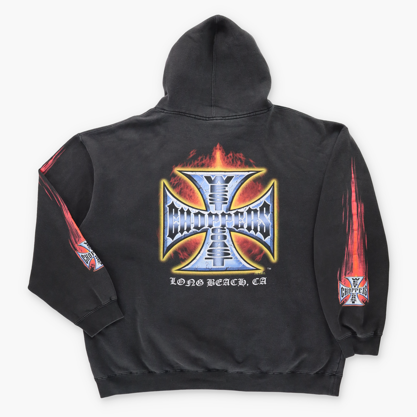 Vintage WEST COAST CHOPPERS Long Beach California Y2K Hoodie Sweatshirt (XL) Vintage Sole Melbourne
