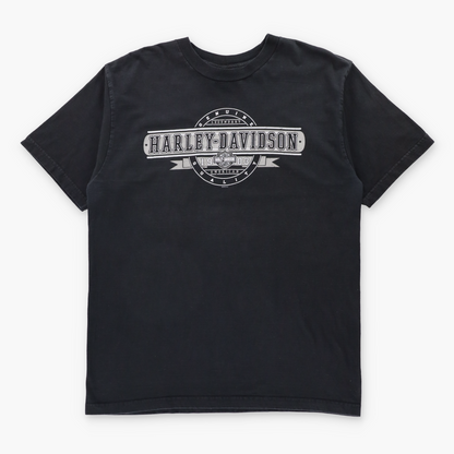 Vintage HARLEY DAVIDSON "Genuine Quality" New York City Y2K Black T-Shirt USA Made (XL TALL) ***COCO Vintage Sole Melbourne