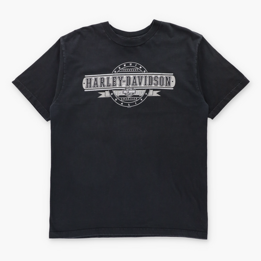 Vintage HARLEY DAVIDSON "Genuine Quality" New York City Y2K Black T-Shirt USA Made (XL TALL) ***COCO Vintage Sole Melbourne