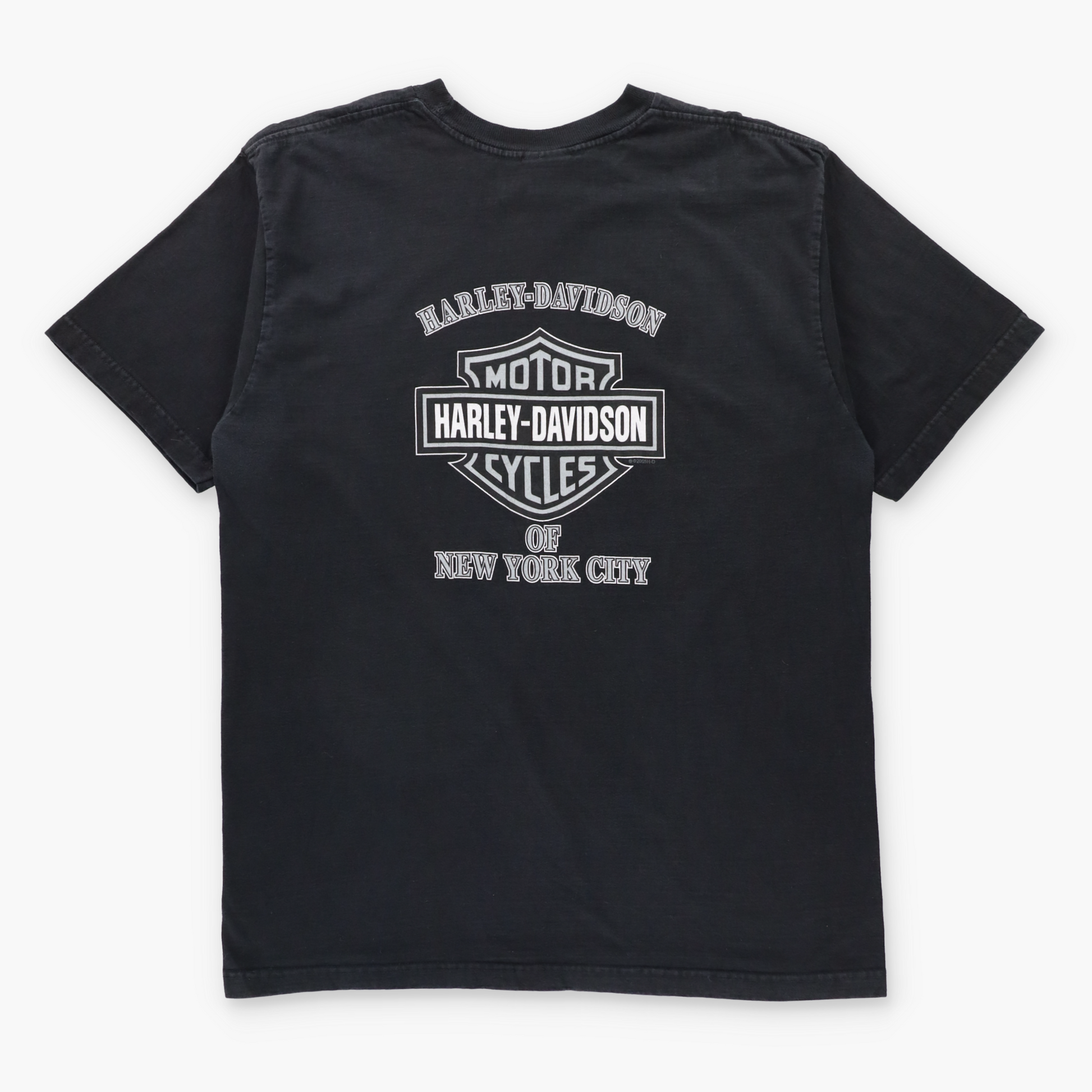 Vintage HARLEY DAVIDSON "Genuine Quality" New York City Y2K Black T-Shirt USA Made (XL TALL) ***COCO Vintage Sole Melbourne