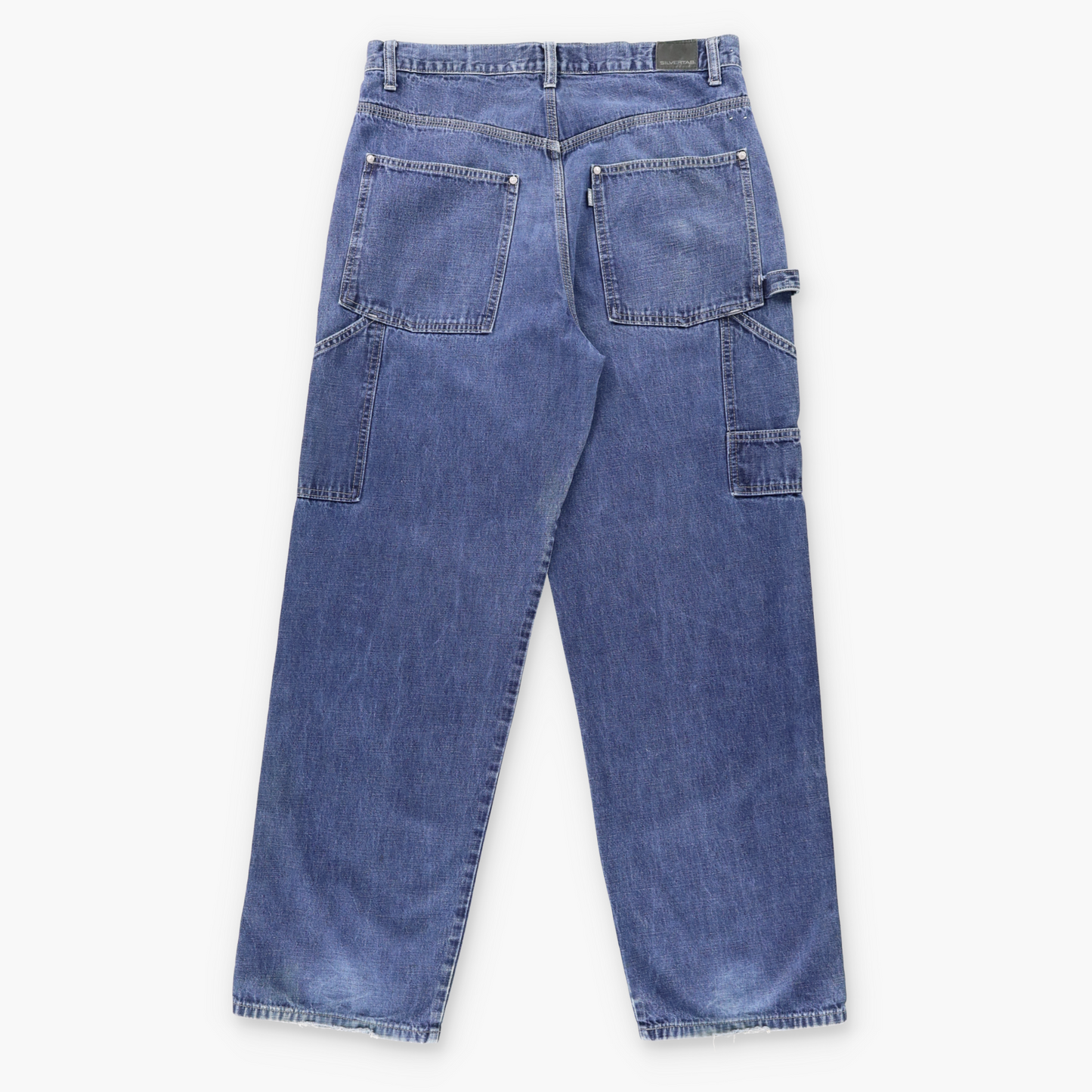 Vintage LEVI'S SILVERTAB Carpenter Back Strap Detail Blue Denim Jeans (33 x 34) ***COCO Vintage Sole Melbourne