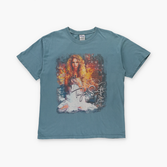 Taylor Swift Debut Album 2007 Tour Light Teal GILDAN T-Shirt (L)
