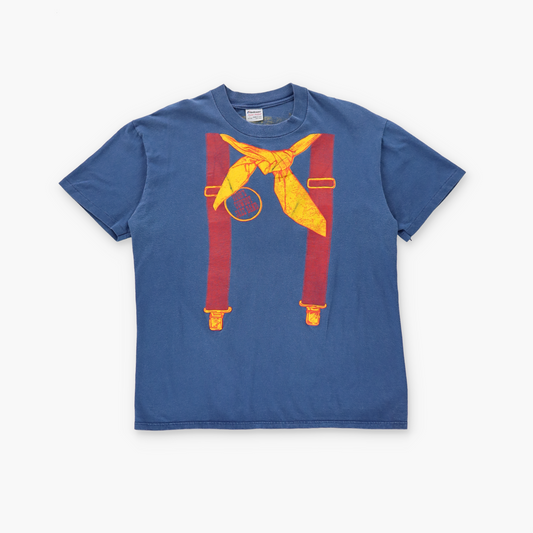 Igor's Cowboy Jazz Band Neck Scarf & Suspenders Graphic USA Made T-Shirt (L)
