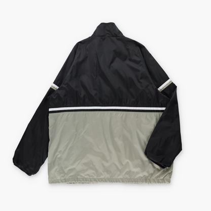 NIKE Sage Green & Black Embroidered Swoosh Logo Full Zip Windbreaker Jacket (XL-XXL)
