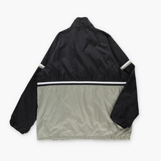 NIKE Sage Green & Black Embroidered Swoosh Logo Full Zip Windbreaker Jacket (XL-XXL)