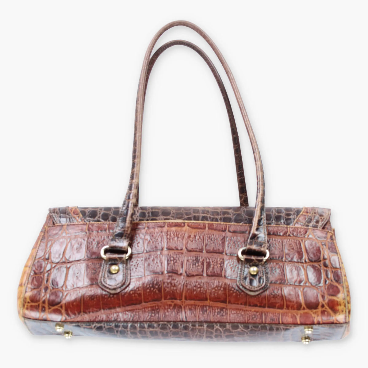 Vintage BRAHMIN Croc Tassel Brown Leather Bag *Aubs Vintage Sole Melbourne