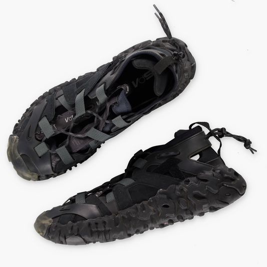 NIKE ISPA OverReact Black Swoosh Sandal Shoes (12) *Aubany