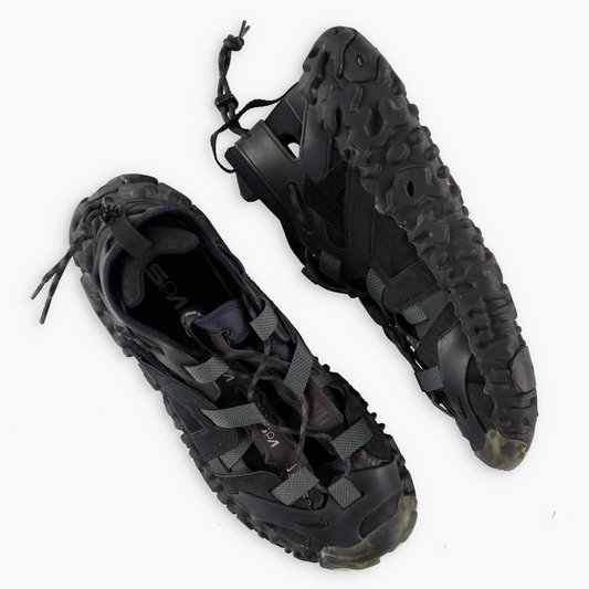 NIKE ISPA OverReact Black Swoosh Sandal Shoes (12) *Aubany