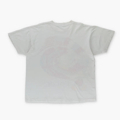 Vintage MICKEY MOUSE 'Epcot' Disney World Flag Single Stitch White Tee (L) - Vintage Sole Melbourne