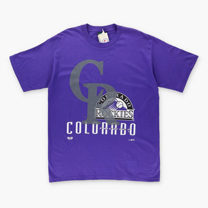 COLORADO ROCKIES New With Tags Deadstock MLB Purple Baseball Tee (XL) - Vintage Sole Melbourne