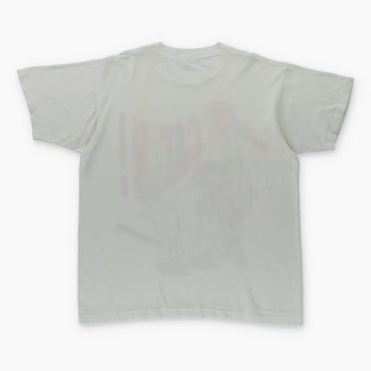 1993 LOONEY TUNES 'Good Catch!' Bugs Bunny Taz USA Made Baseball White Tee (XL) - Vintage Sole Melbourne