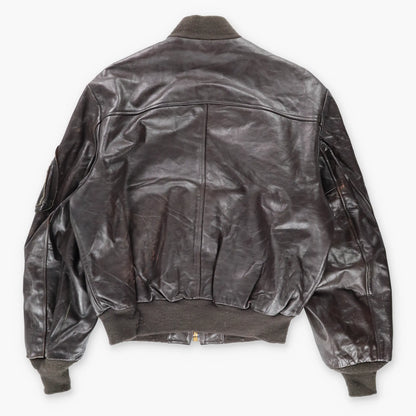 Vintage Schott MA-1 Military USA Made Leather Bomber Jacket (L)