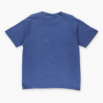 Vintage NIKE New With Tags Embroidered Swoosh Navy & White T-Shirt (S)