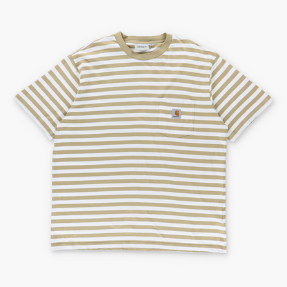 Vintage CARHARTT Scotty Pocket Logo Ammonite & White Stripe T-Shirt (XXL) Vintage Sole Melbourne