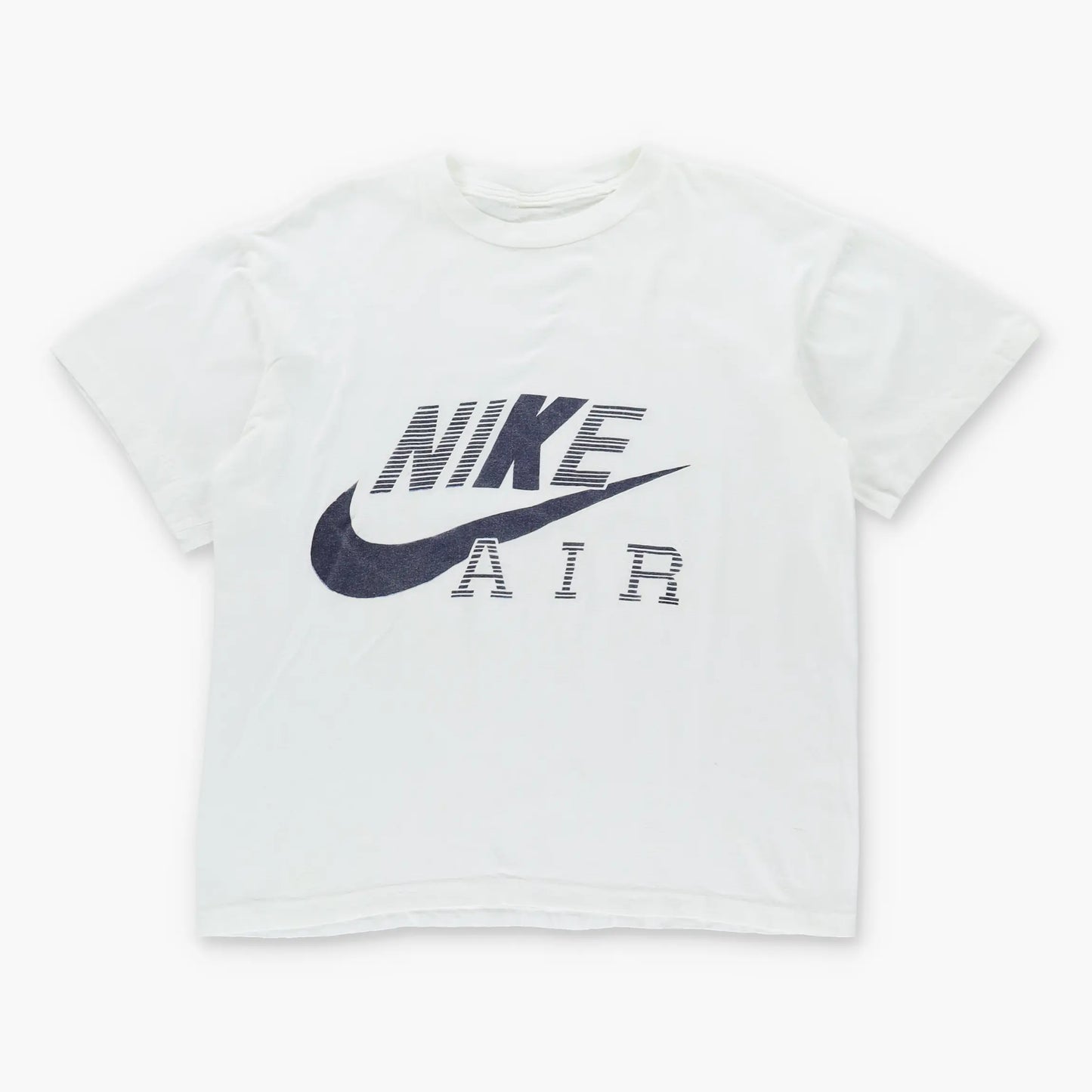 Vintage NIKE AIR Swoosh Stripe Logo Single Stitch T-Shirt (M)