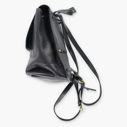 COACH 9791 Black Leather Turnlock Clasp Backpack USA Made