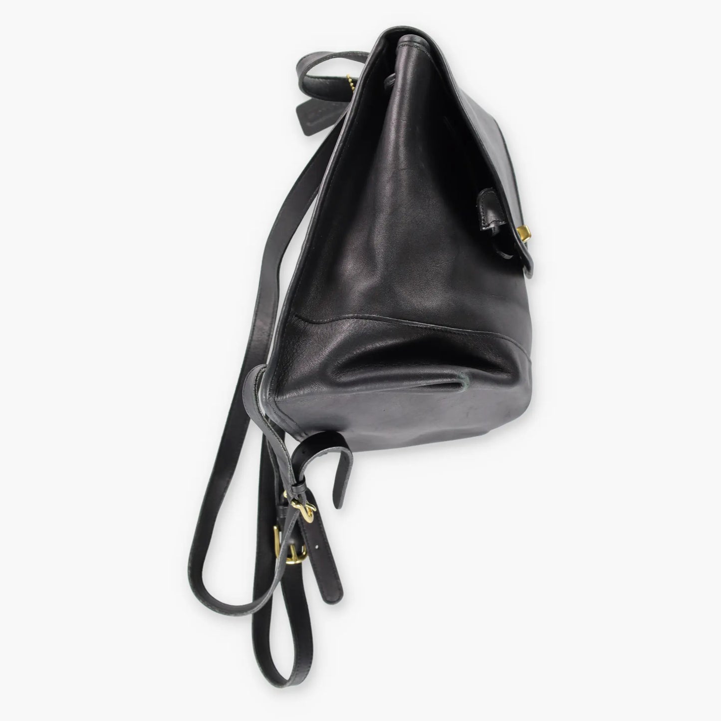 COACH 9791 Black Leather Turnlock Clasp Backpack USA Made