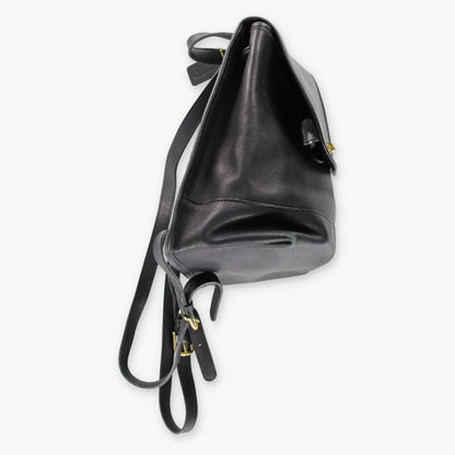 COACH 9791 Black Leather Turnlock Clasp Backpack USA Made