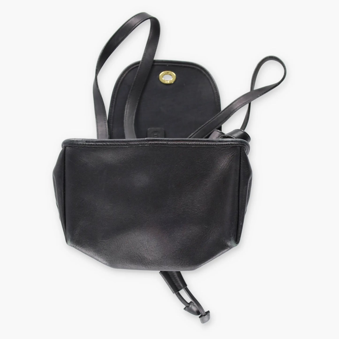 COACH 9791 Black Leather Turnlock Clasp Backpack USA Made